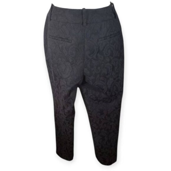 ANN TAYLOR BLACK FLORAL PANTS SZ.4 EUC. - Picture 4 of 7